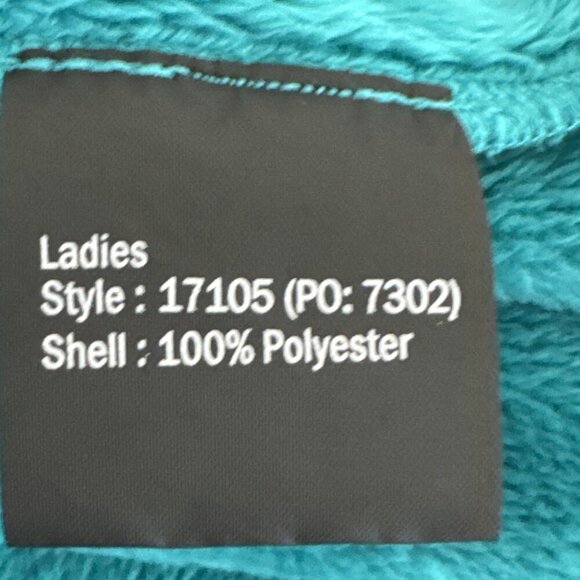 Obermeyer Women's L 1/4 Zip Pullover Jacket Lightweight Fleece Teal EUC - Picture 10 of 13